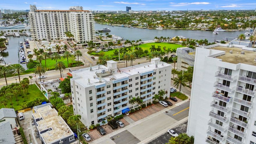 Discover an unbeatable coastal lifestyle in this prime Central Beach Fort Lauderdale location—just one block from the ocean (A1A) and Las Olas Boulevard. Enjoy the convenience of walking to the Water Taxi, Oceanside Park, and the brand-new marina, all just steps from your door. This beautifully renovated condo offers a private balcony and is nestled within a charming six-story boutique building, surrounded by top-tier dining, shopping, and entertainment options. Inside, the unit features impact windows and sliding glass doors, a modern updated kitchen and bathroom, sleek contemporary flooring, and comes fully furnished for a turnkey move-in experience. An in-unit washer and dryer add to the everyday convenience. Live where others vacation.