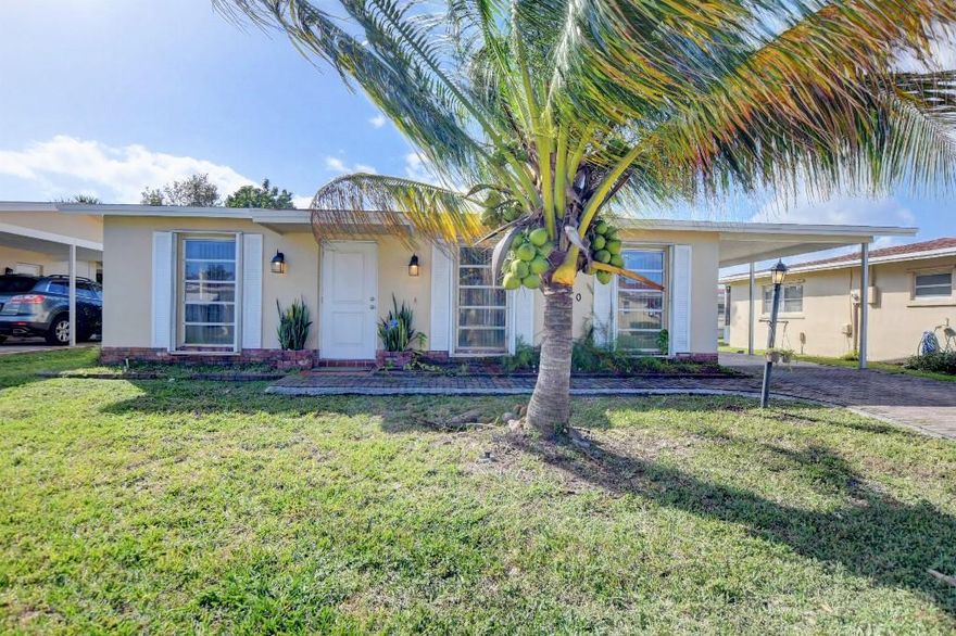 Lovely 2 bedrooms and 2 bath home with about 200 sf Florida room under central air that could be converted to 3rd bedroom. Kitchen recently updated with dish washer, garbage disposal, water filter system and stove within the last 3-5 years. Eat in kitchen. Tile flooring. Washer and dryer were replaced within the last 5 Months. New Accordion Shutters. All age community. Club house has full kitchen connected to huge party room, gym, barbecue area and pool/Jacuzzi overlooking lake. HOA payment includes cable, lawn, resort style amenities and exterior paint every 5 years.