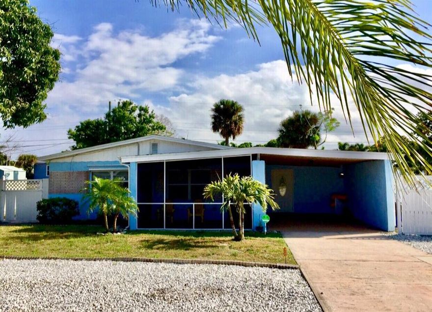 Old Florida Charm! I'm in love with this quaint home located within walking distance to Downtown Jensen! This 3/2/1 offers great character with an updated kitchen consisting of solid wood maple cabinets and butterfly green granite counter tops, a den, office, spacious interior laundry room, Brazilian hardwood floors and terrazzo flooring. The exterior offers front and back screened patios, new paint, circular driveway, shed, and fenced yard. There is plenty of room for a boat on side yard. This Florida charm will not last long!