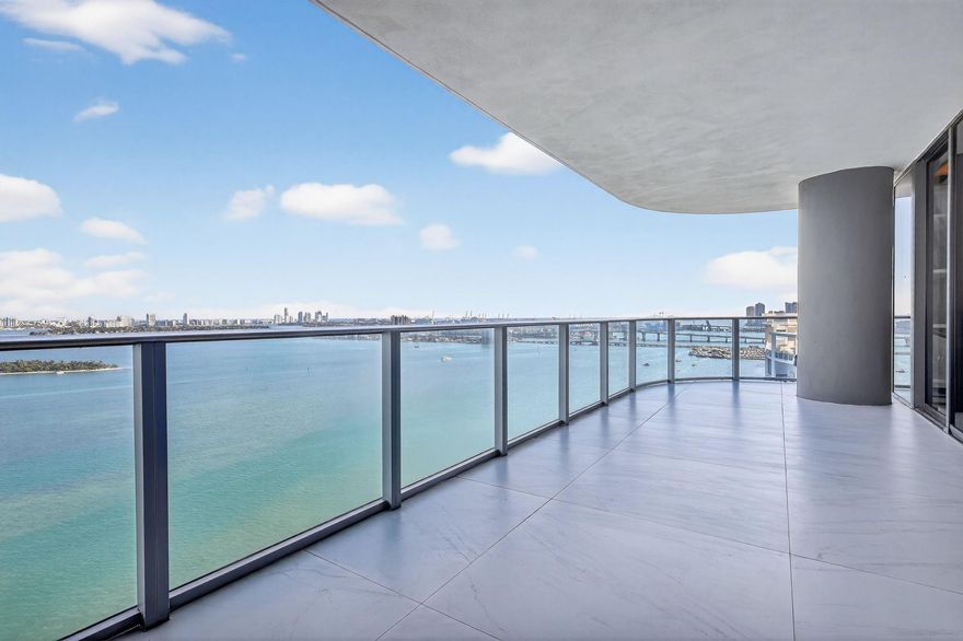 Be the first to live in this brand-new, stunning 4-Bedroom + Den, 5.5-Bath highly desired SE corner residence at Aria Reserve. Enjoy bay, ocean, and skyline views through floor-to-ceiling glass and an expansive balcony. The spacious layout offers abundant natural light, modern finishes, and seamless indoor–outdoor living. Fully upgraded with porcelain floors, custom LED ceilings, motorized shades, LED mirrors, and custom closets. Resort-style amenities include sunrise and sunset pools, spa, gym, tennis, kids’ play area, wine lounge, BBQ area, mini golf, and more. Prime location near the Design District, Wynwood, Downtown, Midtown, and Brickell, with quick access to Miami Beach and MIA Airport. Luxury, privacy, and panoramic water views define this waterfront home.