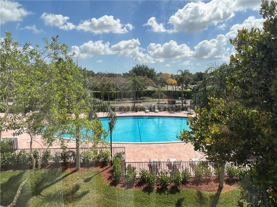 GRAB THIS GEM! A very spacious condo in the Clairmont community of beautiful Kings Point. Impressive security gate entrance, with 24 hour guard. A freshly painted maintained building, with reserves and a gorgeous lanscaped pool too! The unit boasts large, bright eat-in kitchen, with unlimited possibilities. The extra extended living room overlooks a serene private landscaped pool. Extra area can easily be made into an office or bonus room. Ample space in the Primary bedroom for a king bed set and WOW, a very generous walk in closet! 2 yr new AC. High impact windows. Full size washer/dryer in the roomy laundry and storage room. Plenty of amenties at main clubhouse such as clubs, shows, movies & concerts. *Property is being sold 'AS IS'.The furniture is included in this sale. Please provide proof of funds and or pre approval. 725 Credit score or higher, minimum of 20% down. Additional Kings Point monthly fee of 158.00