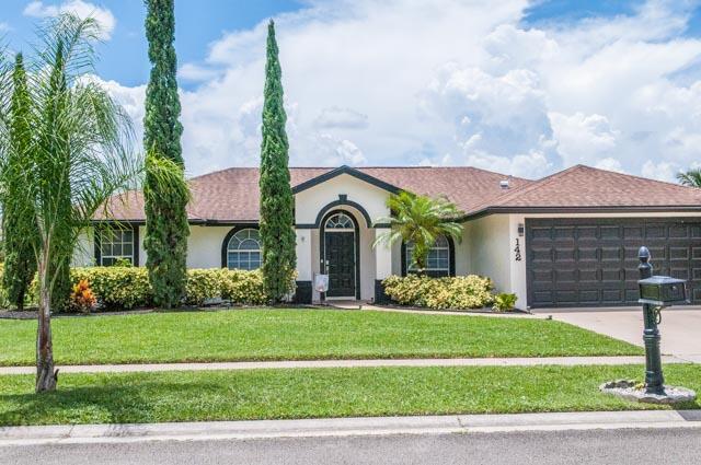 Beautiful 3/2/2 home in Saratoga Pines! Spacious and bright with newer appliances, large garage, and a stunning pool with BBQ area and cozy patio overlooking a refreshing view. Rent includes electricity, pool and lawn maintenance. Enjoy peaceful living in a clean, friendly community surrounded by parks, top-rated schools, and close to shops, restaurants, and more. Energy-efficient royal wall construction, newer roof, and A/C. Low HOA. Community amenities: pool, tennis, basketball, playground.