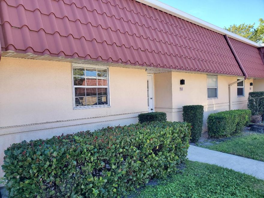 Welcome to your charming 1-bedroom, 1.5-bathroom condo, nestled in a vibrant 55+ community that offers a perfect blend of comfort and convenience. This well-maintained residence showcases an inviting layout with ample natural light and character that complements its mature setting. As you enter, you'll appreciate the open-concept living space. The kitchen features plenty of cabinetry, and counter space to suit your culinary needs, plus a washer/dryer combo machine. The spacious bedroom serves as a tranquil retreat, complete with sufficient closet space and easy access to a well-appointed full bathroom. An additional half bathroom adds extra convenience for guests. There is a screened patio to sit outside and enjoy the Florida weather.