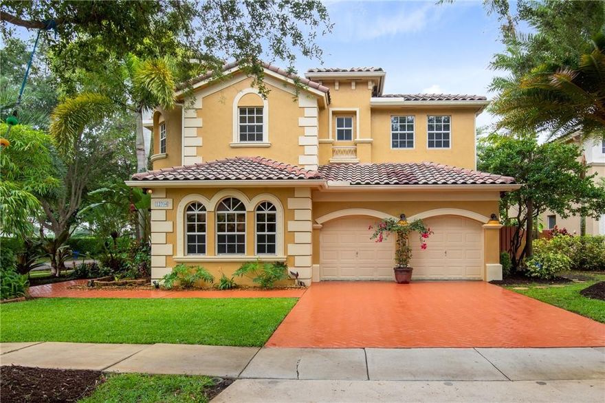 Please note MULTIPLE OFFER SITUATION. This is a stunning turnkey home. 2 story pool 4/3 with loft and 2 car garage tucked away in a gated community. One full bed and bath downstairs. Travertine floors, custom wood kitchen cabinets with all new LG kitchen appliances and new Maytag washer dryer. Clubhouse with gym just a short walk away. Community offers playgrounds, sidewalks, patrol security. Truly a magnificent place to live.