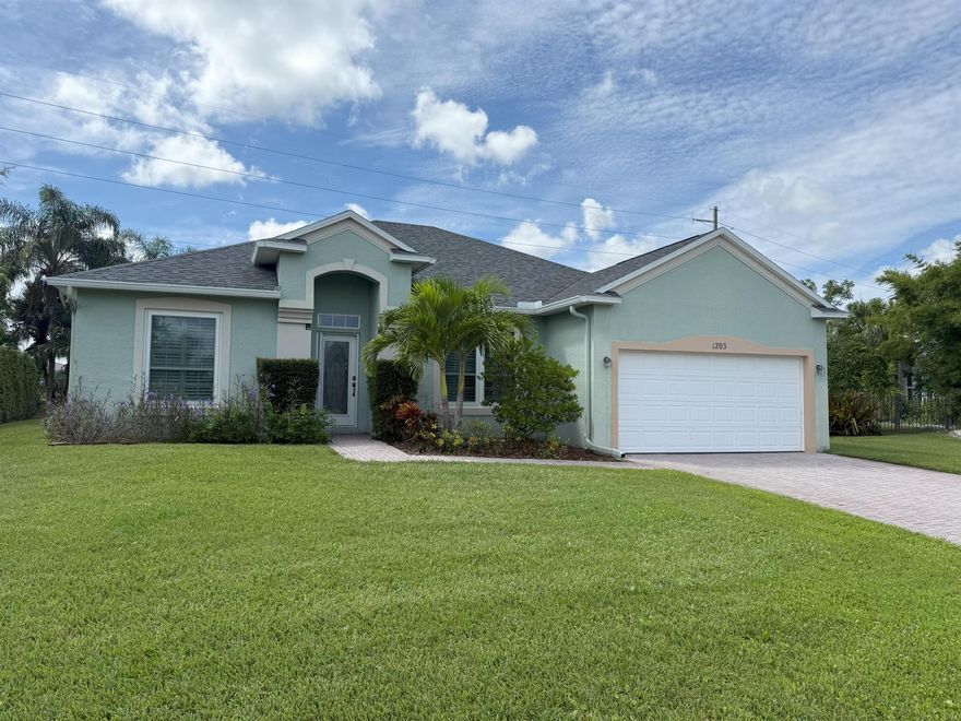 Beautiful updated 4 bedroom 2 bathroom plus office/den single family home. 2 car garage. Lots of closet space. All tile throughout.  Front lake view. Backyard lanai with lush greenery & fruit trees. Gated community. Close to all major shopping, schools and dining. Impact windows HVAC, roof & water heater all completed in 2023. Rental applicant must complete RentSpree application. Click link:  https://apply.link/L7NZceI  Tenant responsible for all utilities. Lawn maintenance is negotiable. Renters Insurance Required.