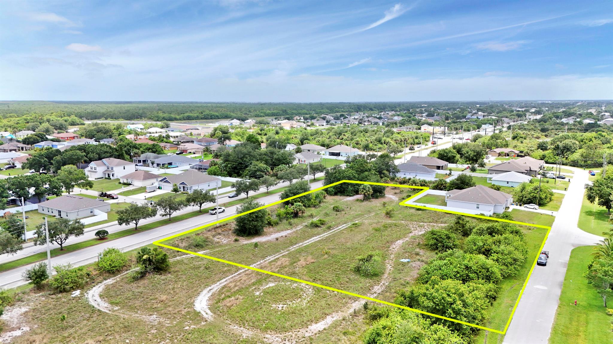 Prime Development Opportunity - 5 Vacant Lots in High-Growth Area! Zoning allows for GC or Multi unit use. Unlock the full potential of these five contiguous vacant lots, perfectly positioned for commercial or residential development in the thriving heart of Port St. Lucie. Located just minutes from I-95 and the Florida Turnpike, this location offers unbeatable access for customers, employees, and residents alike.Strategically situated near Wawa, Publix, and other major retailers and service businesses, the area is rapidly expanding with high traffic volume and increasing visibility--making it an excellent fit for commercial builders looking to establish retail, office, or mixed-use projects.