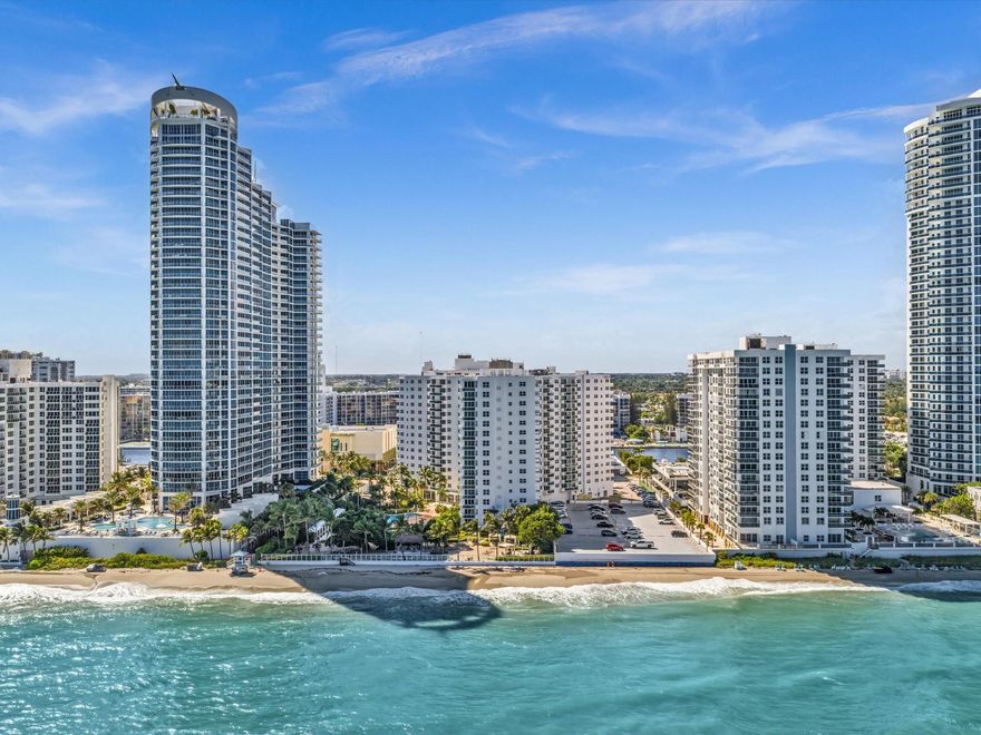 Welcome to The Residence, this 2-bedroom, 2-bath condo with stunning beach views, intercostal views, city views, and direct access to the sand. This spacious residence features an open layout, private balcony, waterproof floors, and resort-style amenities including a beachfront pool, fitness center, and 24-hour security. Located in the heart of Hollywood, just minutes from the dining, shopping, and entertainment, this condo offers the perfect blend of comfort and coastal living. 15 minutes from Fort Lauderdale airport. Impact windows will be installed by the association beginning October on all units. Association requires 680 credit score.