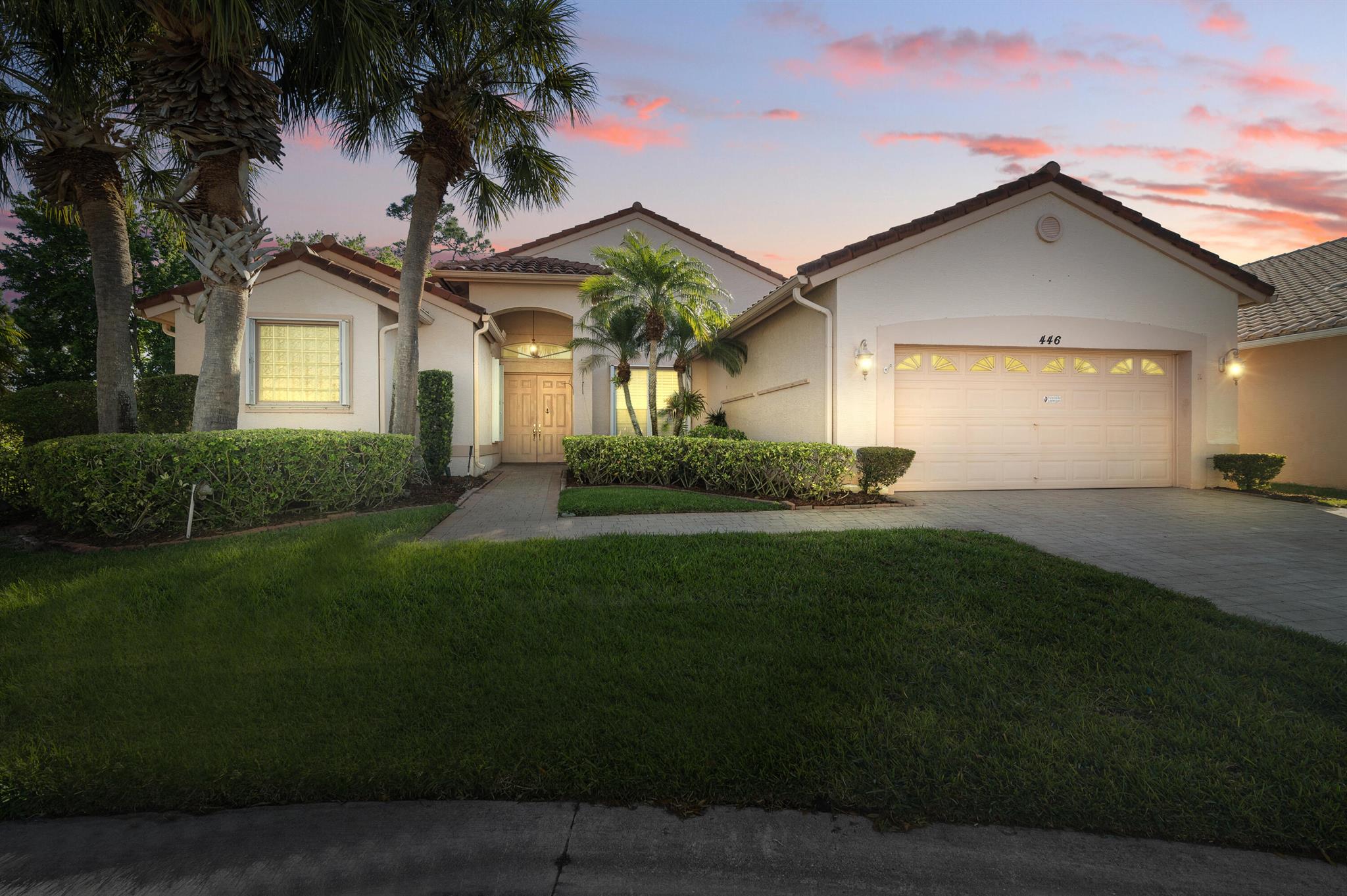 Come enjoy living in this premier 55+ gated community (Cascades), in a lovely 3 bedroom or 2 + den, 2 bath home., sitting on a quiet cul de sac with a very private back yard. It's very serene. Recently painted inside, and all plumbing replaced throughout. Enjoy your morning coffee in your chefs kitchen with all upgraded appliances, Gas and electric, Accordian storm shutters complete. No carpet. Tile and laminate. Low HOAAmenities galore with a 9 hole golf course, free to the residents, ride your cart or walk, as you wish, along with very active tennis, pickle ball, bocce, even stickball players and a fabulous pool. So many clubs too.