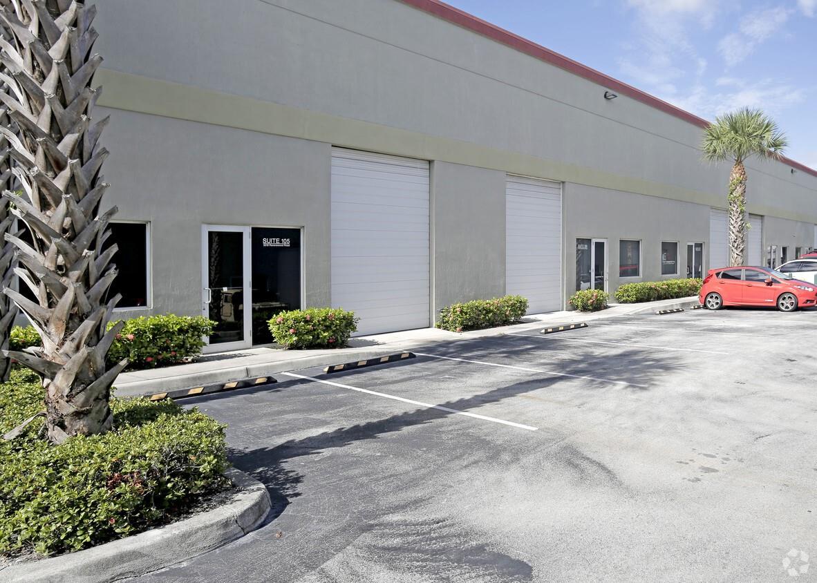 Rarely available warehouse off Marina Mile and I-95. 22' ceilings, mezz, new flooring in office, shower, private restroom, direct loading from complex entrance, and easy access to all major highways. The complex has gated security and well maintained.