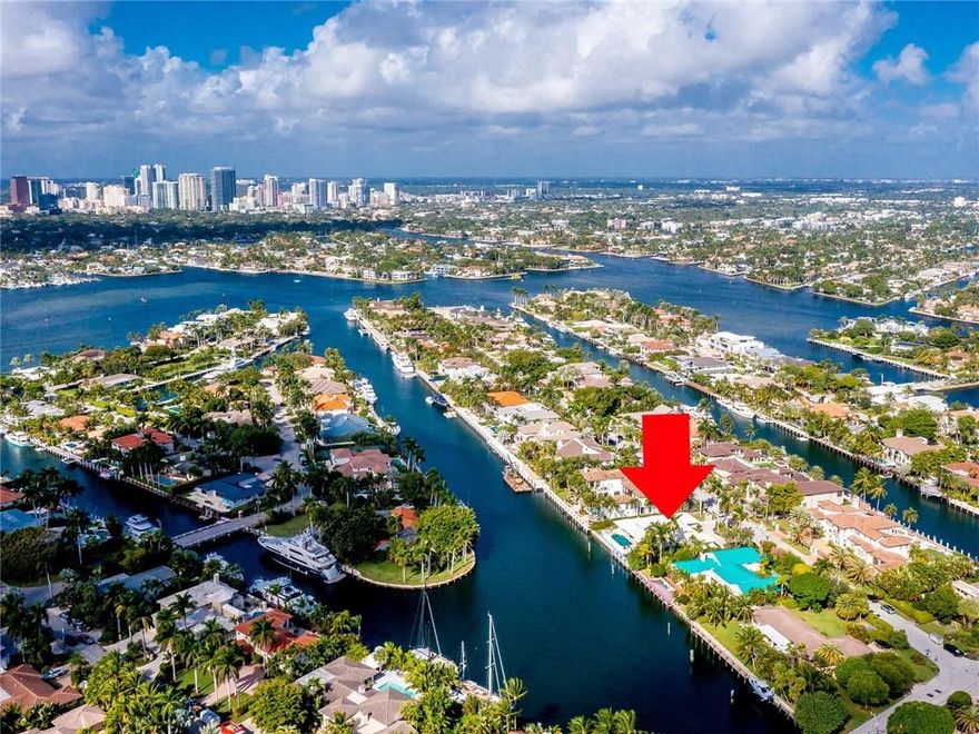 110 Feet of Deepwater X 150 Feet Deep Panoramic Water Vistas (16,500 sq ft) Estate Size LOT In Exclusive Harbor Beach!Massive 5,008 sq ft Under A/C One Story! Meticulously Maintained Residence by Long Term Owner! Ready For Remodeling Or Imaginative Dream Estate! Presented By "The Lighthouse Point Specialists"