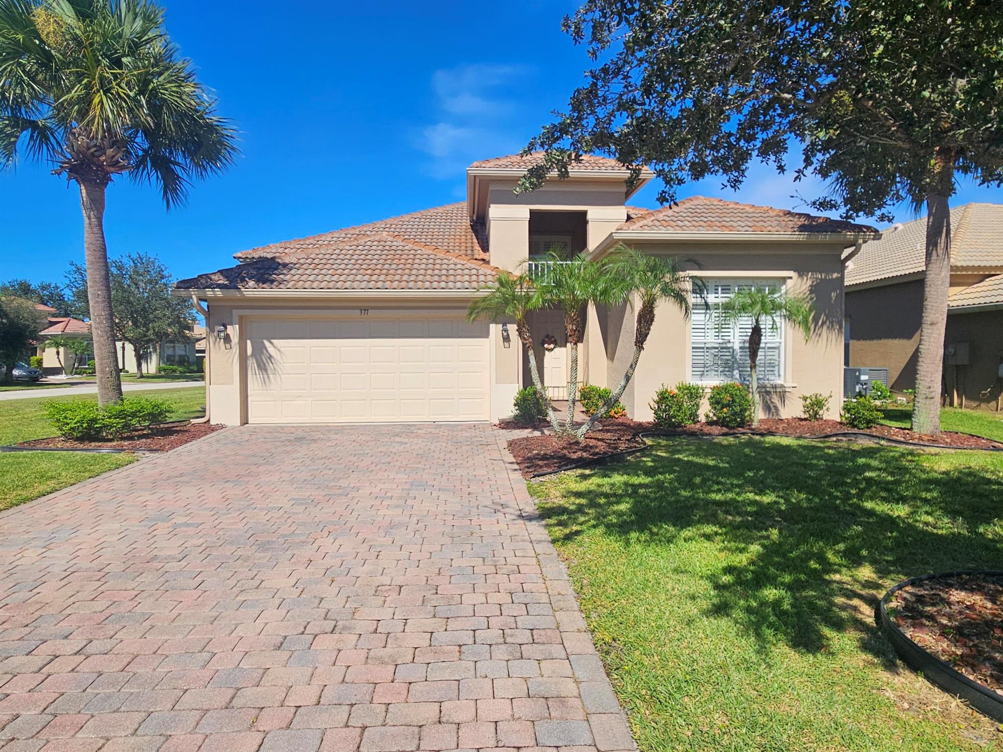 Beautiful 3/2 spacious home on sweeping corner lot in St. James Golf Club. High ceilings, crown molding, large master bedroom with lovely en-suite with 2 vanities, glass door shower, soaking tub, private water closet and large linen pantry. with split plan of 2 bedrooms and guest bathroom. Open concept with lovely modern kitchen flowing into the living room and dining area. All window treatments are white wood plantation shutters. French doors open to an oversized screened patio. The subdivision wraps around a golf course and boasts a playground, swimming pool, jacuzzi, club house, basketball, tennis and pickleball courts and bocce ball. This lovely home is waiting for a family! Don't miss this opportunity.