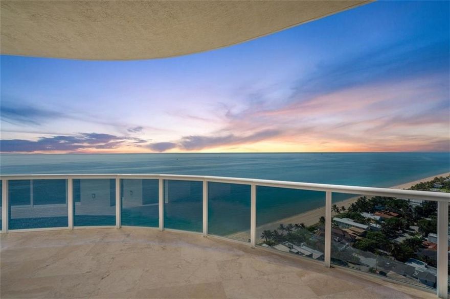 EXPERIENCE THE RENAISSANCE AT L'HERMITAGE: Most Gorgeous Southeast Ocean views from every room! Ascot Penthouse with 4 bedrooms, 4.5 baths, 11 foot ceilings, 2 Southeast balconies, marble flooring inside and out. Dream home in the sky. Oversized master bedroom suite has 2 separate bathrooms, 2 large closets, and large seating area. Oversized kitchen. 2nd master suite has walk in closet/large bath.  Private elevator/foyer. L'Hermitage is a Resort-like complex with 10+ acres of oceanfront property incl. 600 feet on an attended beach. The 2.5 acre pool deck has spas, pools, and café. Fitness center with his/her sauna/steam/massage rooms. Full valet and concierge services included. Tennis facility onsite. Pet walk area. Walk to fine dining, salons, shopping. Minutes to Las Olas and airport.