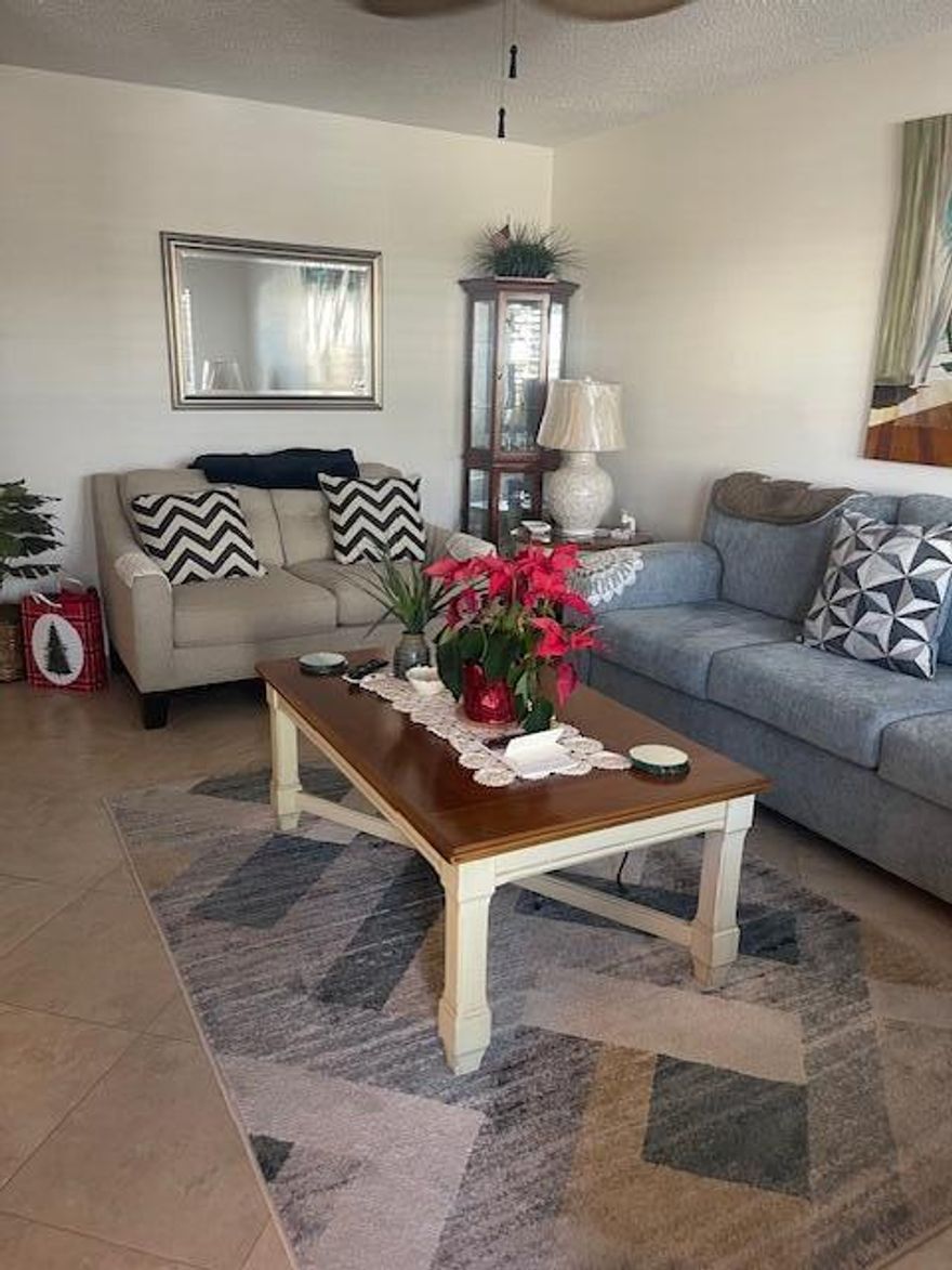 BEAUTIFUL 1st FLOOR CONDO IN WEST PALM BEACH_ 55+ COMMUNITY. Directly across from POOL & GYM! Beautiful 2BR/1.5 BA.  Plantation shutters.  Indoor & Outdoor patio w/canopy. PETS allowed/ 1 parkings spot & plenty of guest parking.  55+ Century Village. UPDATE BATHROOMS. Come live the Florida Lifestyle and work remotely from the Sunshine state year round or spend winter here! Beautiful clubhouse, fitness center, indoor pool, sauna. 1200 seat theatre, billiards, shuffleboard, tennis and more. 1/2 mile from FL Turnpike, five miles to PBI, 10 miles to beach plus a shuttle bus system in community.