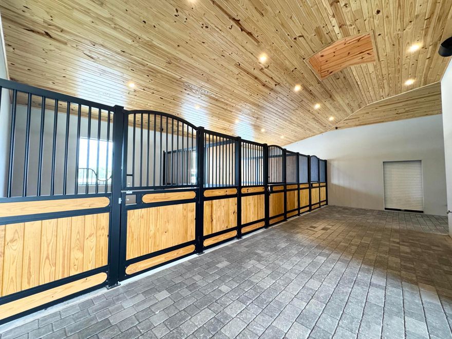 PRICE REFLECTS ENTIRE SEASON! Newly built in 2024, this exceptional 18-stall equestrian facility offers top-tier design and premium finishes throughout. Each spacious 12x12 stall is equipped with automatic waterers, two well-appointed tack rooms and a large feed room for optimal organization. Situated on 5 pristine acres, the property features five paddocks, ample parking, and a private gated entrance for security and convenience. The professionally designed 70x200 arena boasts GGT footing with irrigation, with brand-new mirrors to be installed this summer. Price includes a one-bedroom apartment with a full kitchen and private entry. Perfect for professionals seeking a turnkey, high-end facility. Price reflects entire barn and apartment for season with all utilities included.