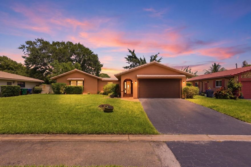 Best priced 4-bedroom home in all of Ramblewood! Freshly painted inside - light, bright, and ready for the next buyer. Featuring IMPACT WINDOWS, an updated kitchen with real wood cabinets, granite counters, and stainless steel appliances. Both bathrooms have been updated. Master bathroom has a cabana bath door to the pool and backyard. The fenced-in backyard has plenty of space for kids and pets to run around. AC 2021, tankless water heater 2012, & updated electrical panel. Deals like this don't last!