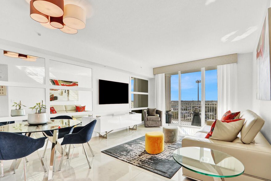 This gorgeous 1-bedroom condo has been recently renovated and meticulously maintained. The brand-new kitchen features custom cabinetry, a pull-out pantry with LED lighting, Café appliances, quartz countertops, and a touchless sink. The unit also offers new tile flooring throughout, updated light fixtures, fresh interior paint, impact doors, abundant natural light, and a private balcony. Residents enjoy resort style amenities including a gym with a sauna and steam room, a social room, pool table, and table tennis area. The building also features two large outdoor pools with full sun exposure, valet services, concierge, 24-hour night security, and an on-site management office. This pet-friendly community includes a doggy bathing and grooming room, as well as valet parking. FULLY FURNISHED.