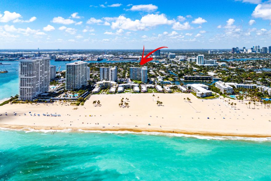 Exceptional opportunity to own the lowest-priced 2-bedroom 2-bath residence in Breakwater Towers, offering outstanding value on one of Fort Lauderdale's most desirable stretches of beachfront. This 2-bedroom, 2-bath condo features beautiful ocean views and a prime location beside Port Everglades, where you can enjoy watching cruise ships and boats pass throughout the day. A new hot water heater and garbage disposal just installed. Residents enjoy resort-style amenities including a heated pool, expansive sun deck, shuffleboard, barbecue area, secure lobby with 24-hour staff, and convenient bike storage. Ideally located less than 15 minutes from Fort Lauderdale-Hollywood International Airport, with easy access to dining, shopping, and entertainment. Call today to setup your private showing.