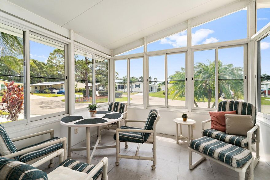 Very well priced ''land owned'' home in the desired community of Savanna Club.  This quaint home will not disappoint!  Newer roof.