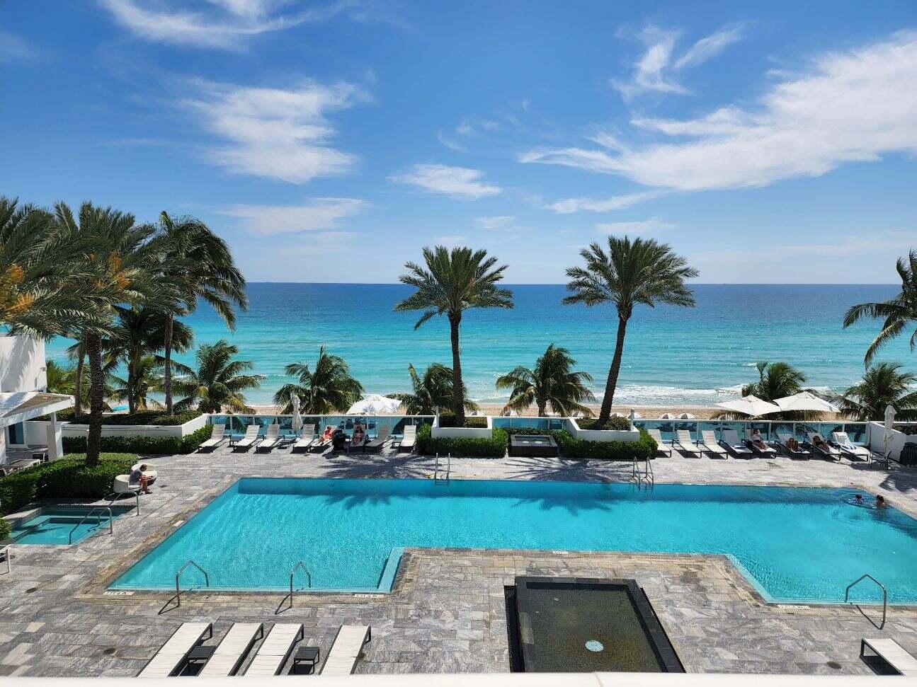 Stunning direct oceanfront condo in the prestigious Trump Hollywood. This unit is professionally decorated and breathtaking. Unit features an elevator to private foyer, 3-beds/ 3.5 baths, with almost 3400 sq ft of living space, gourmet kitchen with an open-concept design. No expense was spared. Dogs on a case-by-case basis. Sorry, no cats. Available for the off-season with a 6-month minimum lease term (per HOA). Luxury building offers valet, fitness center, social room, tennis courts, cigar room w/ humidors, library, beach & pool service, and restaurant. Building is close to major highways, international airport, and Hard Rock Casino. Might be available for an annual lease.