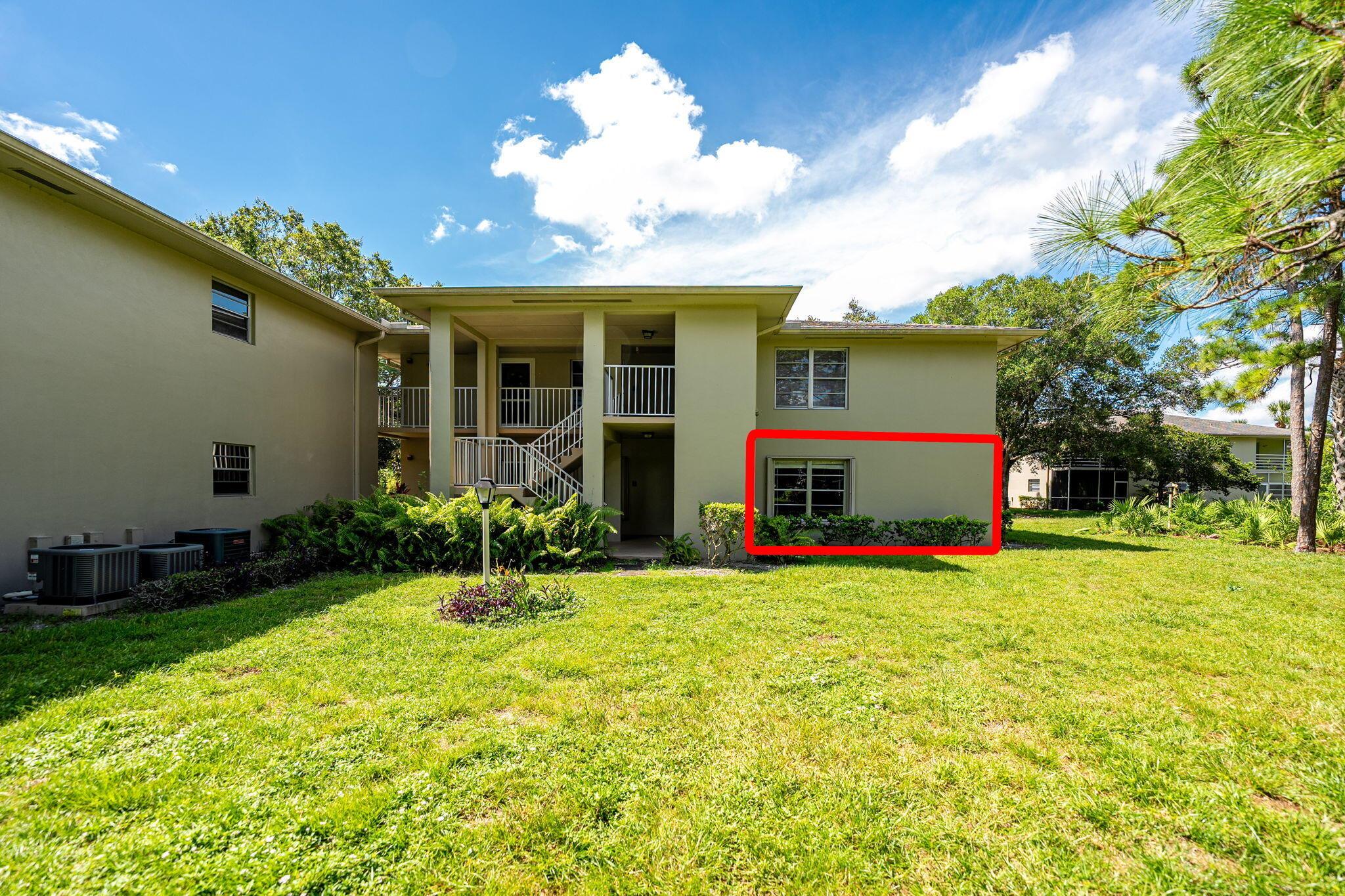 Move in ready, ground floor condo in VISTA ST LUCIE a 55+community in Port St Lucie! Come see this Two Bedroom, Two Bath condo that features stainless kitchen appliances, NEW AC, new paint, screened porch and laundry closet with washer & dryer included! Easy to close accordion shutters for safe storm protection! Service pet allowed. This unit is SUPER CLEAN and pride of ownership shows! The HOA fees include water, sewer, trash pickup, cable TV, Wi-Fi, pool, spa, tennis courts, shuffleboard, billiard room, building insurance, reserves for painting and re-roofing, clubhouse, & more! Perfect for snowbirds or retirees! Conveniently located off US-1, you're close to great shopping, restaurants, and just a short drive to the beach!