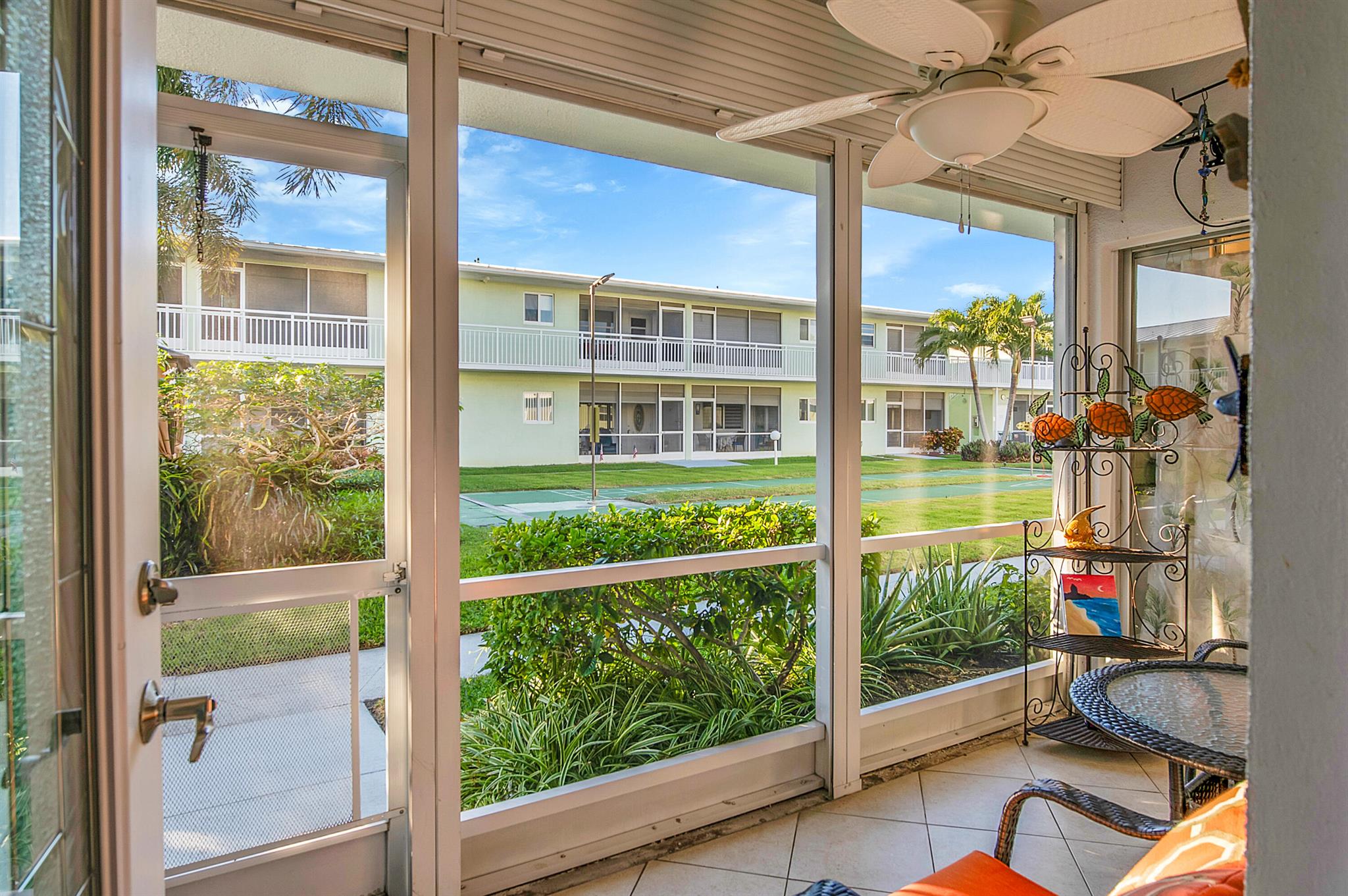 Lovely 2 Bedroom, 2 Bath co-op in Tarelton Manor, a peaceful 55+ community in Lighthouse Point! This first-floor unit is an ideal winter home or full time residence.This spacious property features 1000 sq feet of living space, a screened-in lanai, and your assigned parking space is located right outside of your back door! Step outside to enjoy the pool, shuffleboard courts, or barbecue area, all while soaking up the Florida sunshine.Tarelton Manor offers a quiet, friendly atmosphere while remaining close to local attractions, shopping, and dining. Don't miss the opportunity to experience Florida living at its best