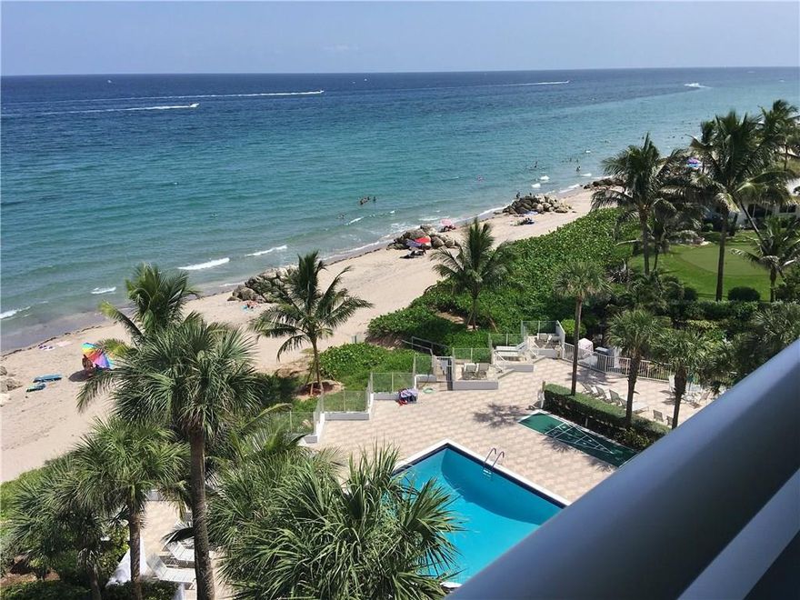 Fantastic view from 7th floor, updated 2/2 beautiful kitchen and baths, fully furnished.