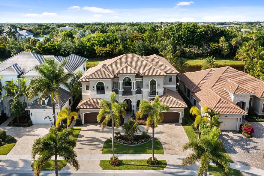 Wonderful estate home located in one of the most exclusive neighborhoods in Delray Beach, Seven Bridges! This home is the Palazzo model which is the largest model in the community. Situated on a premium lot, this home provides water views and ample privacy as there is no neighboring house to the back. Enter into a stunning foyer with a 24' ceiling! A chef's dream kitchen boasts a 60'' Wolf Nat Gas Stove, Twin SUB Zero Fridge/Freezer, Wolf Coffee maker and rare S/S exhaust hood. Downstairs features a movie theatre, office and club room. Upstairs has an additional living area and split floor plan. Enjoy summer days with the whole family in the oversized backyard with private pool. Seven Bridges offers over 9 acres of resort-style amenities including an impressive fitness center, exercise studio, saunas, massage rooms, world-class tennis, 5-Star restaurant and much more.