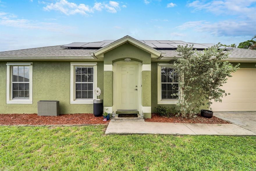 Don't walk - RUN to see this beautiful open floor plan with CBS construction and enjoy the comfort of Florida Style Living! The upgrades to this lovely piece of paradise are endless! Even the garage has been remodeled with epoxy floors in 2022 with extra storage. Located in the heart of Port St. Lucie's Treasure Coast you are not far from shopping, fine dining, beaches, and social entertainment. Great schools and sports nearby. Beautiful backyard Firepit room for pool. Meticulously maintained home with new roof 2022, new hot water heater 2025, kitchen counter tops and sink 2025 and much more in upgrades. Priced to sell don't miss out on this opportunity to own! We have just what you are looking for! Showings by appointment only.