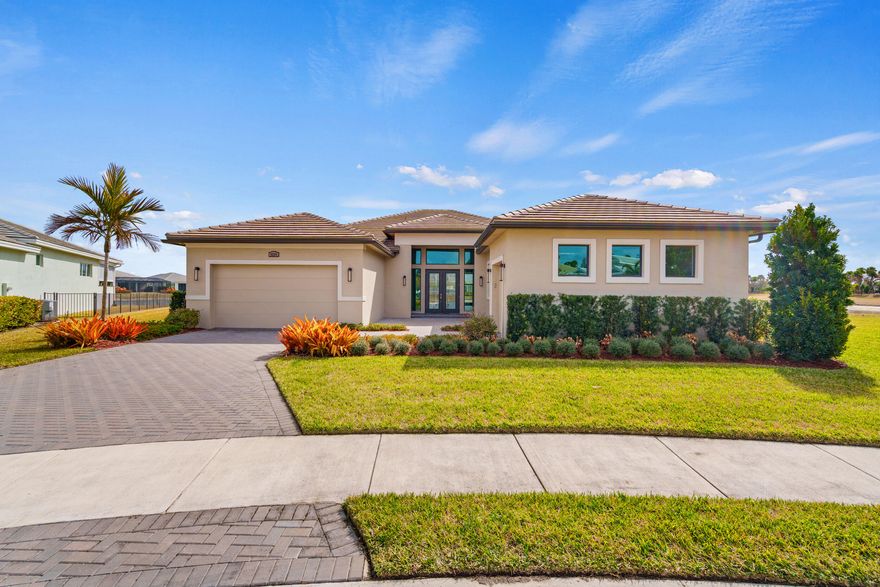 Brand new, never lived in Valarie floorplan with extended lanai in 5 star resort style PGA Verano, adjacent to 54 hole PGA Golf Club, Port St. Lucie FL. Positioned on a private lakefront cul-de-sac lot over 1/3 acre, this 3,224 sq ft home features more than $200,000 in upgrades throughout. All 3 bedrooms offer ensuite baths for ultimate privacy plus a 1/2 bath. High-end luxury laminate flooring runs seamlessly throughout the home. The 3-car split garage courtyard design enhances both function & curb appeal. Hurricane impact windows and doors provide peace of mind, with insurance approximately $2,500 per year. The extended lanai showcases wide water views, & pool plans with full pricing are available. Move-in ready luxury without the wait.  Full pictures available. Call for more info **POOL IS PROPOSED - NOT INCLUDED IN THE ASKING PRICE**

Community amenities include golf course access-54 hole PGA Golf (memberships avail, not req'd), 27 pickleball courts, 2 fitness centers, 3 pools, 5 HarTru Tennis Courts & Clubhouse.

Situated adjacent to the renowned 54-hole PGA Golf Club with cart path access, your new home is more than a residenceit's a lifestyle!. The 40,000 sq ft clubhouse and fitness center are at your fingertips, along with an indoor lap pool, 5 Har-Tru Hydro Tennis Courts, 27 Pickleball Courts, a resistance pool, and a 7000 sq ft E-Gym. Enjoy leisurely afternoons in the bocce court, card room, ballroom, or the demo kitchen. Relax in the saunas or unwind by the outdoor resort pool with cabanas. A convenient Publix is located by the front gate, adding to the ease of living in this exclusive community. Ask about the new town center coming, with shops & restaurants, just outside the new gate.