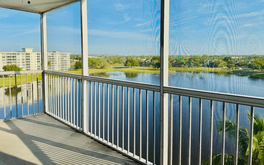 Move IN WITH ONLY 2 months! First and Security. STUNNING WIDE LAKE VIEWS FROM EVERY WINDOW AND 2 PRIVATE BALCONIES.  8TH floor 3/2.5 condo with protective IMPACT windows AND sliders!  NEW WOOD engineered floors throughout.  UNFURNISHED.  
 1,900 sqft of light and bright, open living space.  SPLIT FLOOR PLAN.  Common Laundry just outside on every floor of bldg. BIKE storage.  HOA requires 700 score for leaseholder. 30 days or less for approval. https://apply.link/icx5zyg ANNUAL LEASE avail October 1st, 2025
CABLE/INTERNET INCLUDED! WATER BILL INCLUDED! ONLY PAY ELECTRIC! 
Unfurnished.
Located in Palm Aire, 1500 acres of lush walking trails, biking paths, birdwatching.  Beautifully maintained with HEATED pool right outside with grills and a reservable pavilion.