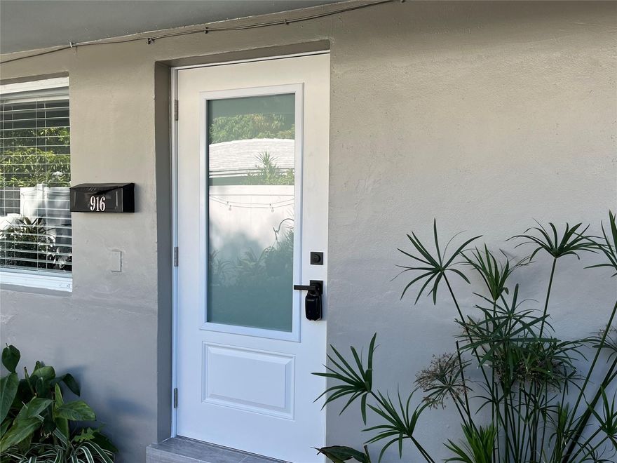 BRAND NEW EVERYTHING! Rent this unit located  this Lush Residential neighborhood in Wilton Manors. This spacious two bedroom, one bath apartment is one half of a Duplex which is Completely Remodled. The entire unit has brand new wood grain tile flooring throughout. The open concept Kitchen has all stainless steel appliances and faces the living and dining area. One large bedroom faces the fully enclosed concrete tile patio. The other large bedroom faces the garden and driveway with large windows bringing in lots of Natural Light. This unit comes with two parking spaces and tenants must park in tandem if they have two vehicles.  The third row of the driveway is reserved for visitors. Want that Feeling of Living in a Single Family Home? Come and See this one for Sure!