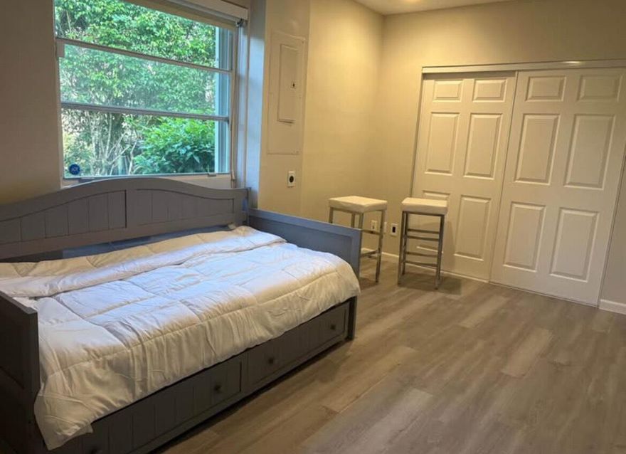 This well-maintained 1 room efficiency is perfect for anyone seeking comfort and convenience in one of Wellington's most beautiful neighborhoods. This unit includes a laundry area and a bathroom designed for both function and relaxation. Enjoy the added benefit of a one-car garage, offering secure parking or extra storage space.Ideally located just minutes from the Wellington Polo Grounds, this property is perfect for year-round living or as a seasonal rental option during equestrian season. Rental Requirements: First, last, and security deposit. Background, credit, and eviction check required. Offered at Annual: $1,800/month or Seasonally: $2,700/month and can be furnished or unfurnished (tenant's choice).