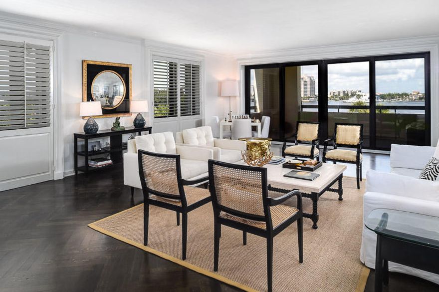 Palm Beach’s most luxurious lakefront boutique condominium. The keyed elevator opens directly into this 3 Bedroom, 3 Bathroom apartment facing the Intracoastal.  Huge Living Room with sweeping views. Glamorous Master Bedroom with dual baths. Dining Room. Large eat-in Kitchen. 3 terraces. Laundry room in the unit. High ceilings. Impact glass throughout. Private pool cabana. Tennis Court. Garage. Full time doorman. Palm Beach’s finest.