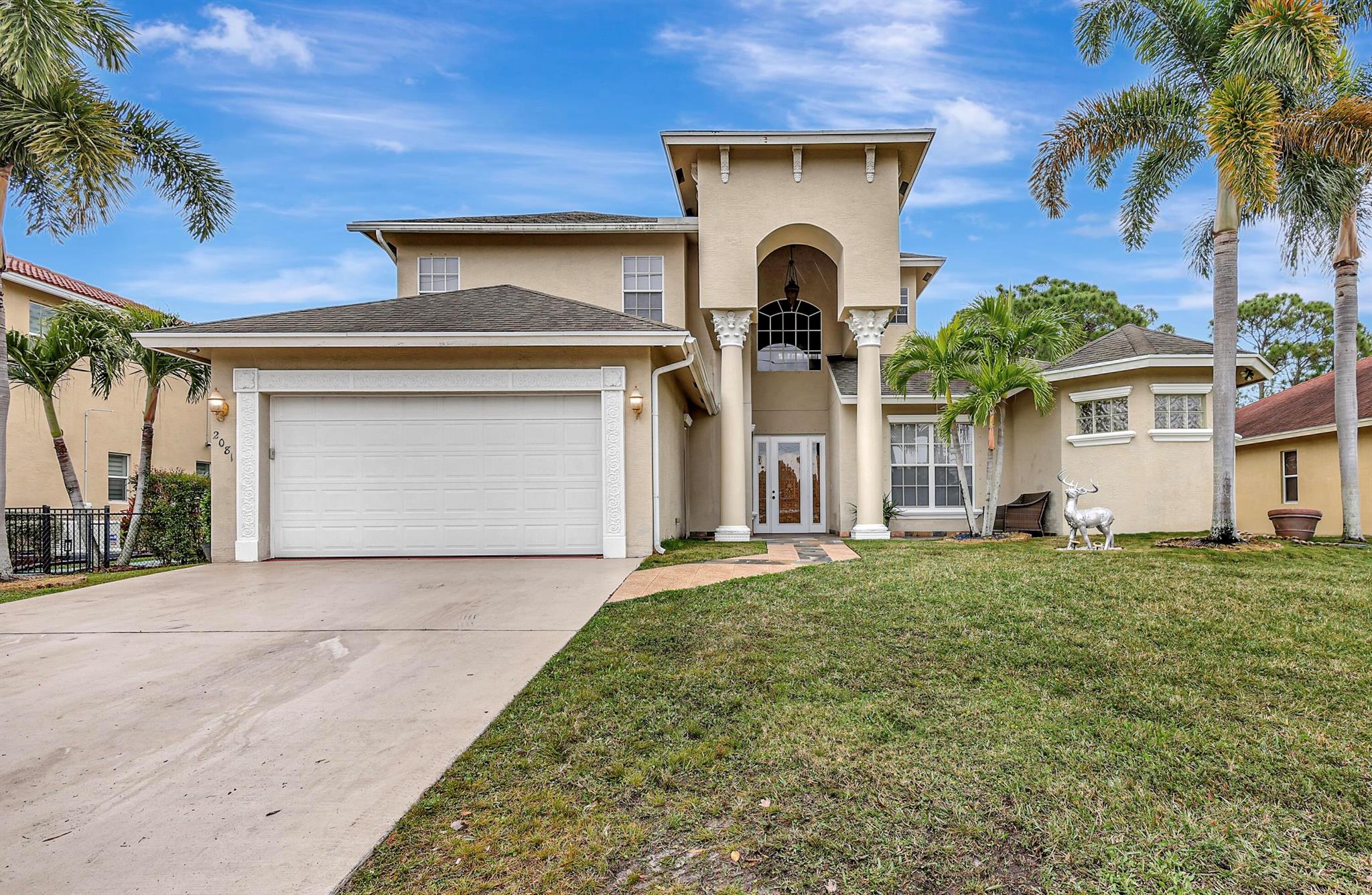 This spacious 5-bed, 3-bath home offers an inviting open concept living area, perfect for entertaining and family gatherings. The modern kitchen features 42-inch maple cabinets, granite countertops, and stainless steel appliances. The main floor boasts a luxurious primary suite, complete with a serene spa bath that includes a soaking tub and an open walk-in shower. All 3 bathrooms have been fully updated. Tray ceilings grace both the first and second floors, with wood floors on the second floor. Enjoy crown molding throughout, a built-in home entertainment center, a walk-out balcony, and 2 A/C units to keep the home cool. Outside, an epic tiki bar awaits. Conveniently located near shopping, dining, and schools. Schedule your private tour today!
