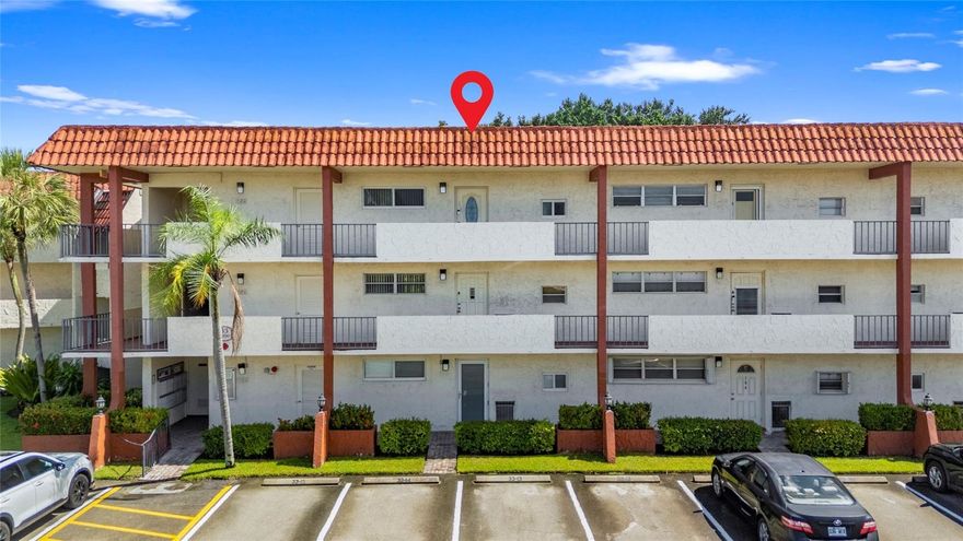 Beautifully maintained top-floor unit in sought-after Hollybrook Golf & Tennis Club, a premier 55+ community in Pembroke Pines. This 2 bed, 1.5 bath condo features hurricane impact windows and patio door, tile flooring throughout, and updated bathrooms. Both bedrooms offer peaceful garden views.Kitchen includes raised ceiling, newer appliances, and updated countertops.  Newer A/C. Paid-up rec lease included! Enjoy free golf, 14 tennis courts, 7 pools, restaurant, fitness center, theater, and 24-hour security.