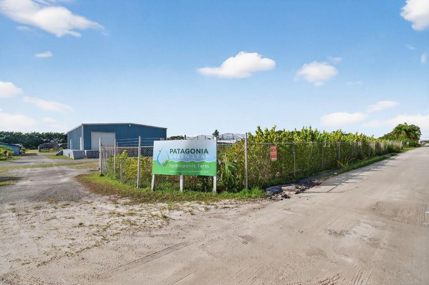 Great opportunity to own 5 acres for hydroponic farming and includes a water treatment system with reverse osmosis, purification, and water softener components. The farm features 5 greenhouses equipped with AM Hydro NFT systems and cooling equipment. The existing greenhouses and nursery allow for immediate business operations. There are two mobile homes that include 2 offices and a reception area. In addition, the property has a warehouse metal building (50x75x14 feet) with a 6-foot dock truck loading area.
Roads are constructed using recycled asphalt.