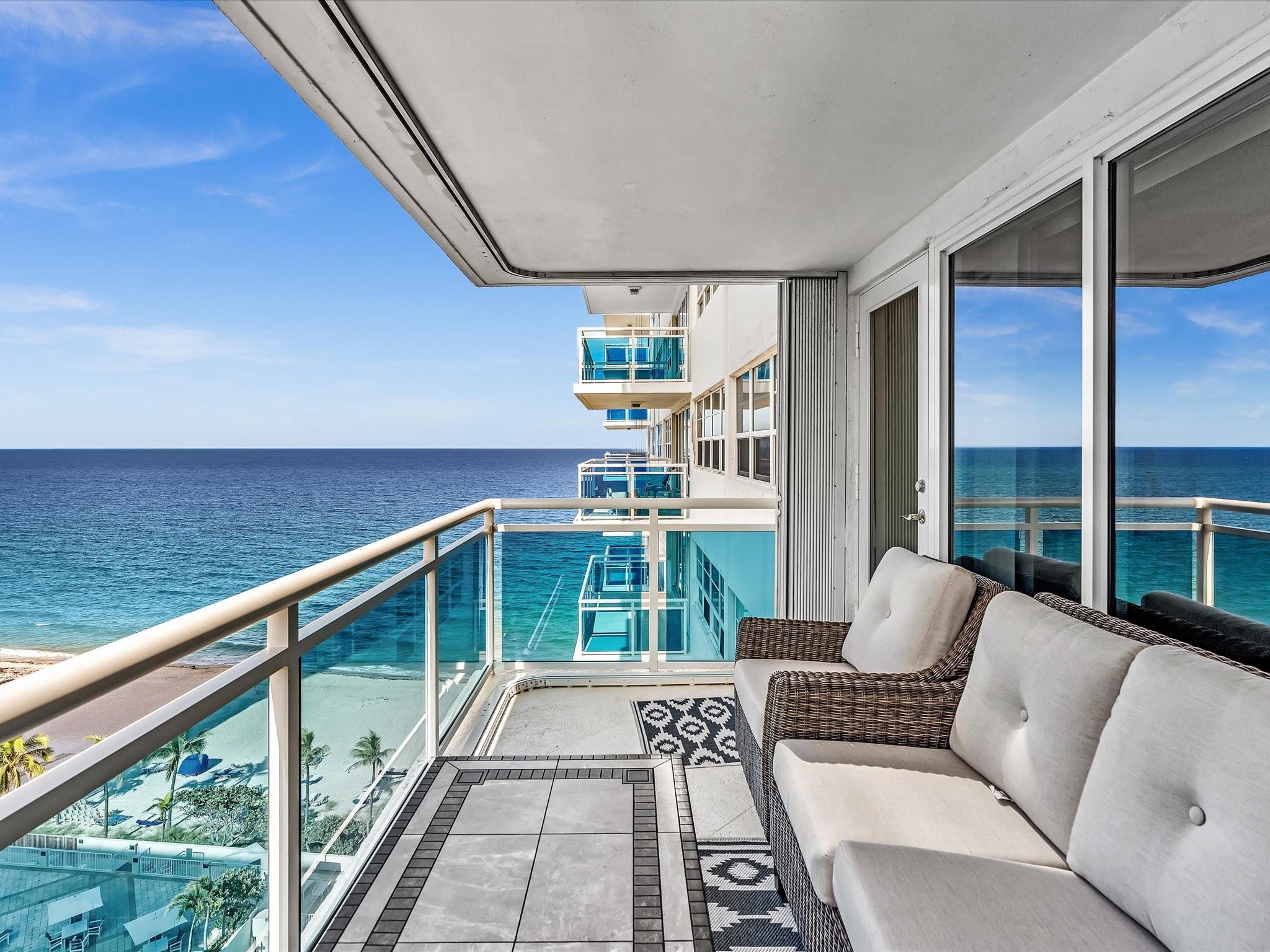 Experience breathtaking northeast ocean views from this beautiful 1BR/1.5BA 12th floor condo in Commodore, located on Ft. Lauderdale’s prestigious Galt Ocean Mile. This spacious unit features an open custom kitchen with ample storage and snack bar. Impact windows provide peace of mind. The primary bath boasts a separate shower and jet tub. Convenient in-unit washer/dryer. Additional storage on the same floor. Turnkey furnished, this condo is ready for you to move in and enjoy beachfront living! Amenities include a heated pool overlooking the ocean, BBQ area, gym, game room, club room with full kitchen, bike storage, car wash area, 24-hour security, and on-site management. Leasing allowed after one year. Don't miss out– schedule your private viewing today and embrace the coastal lifestyle!