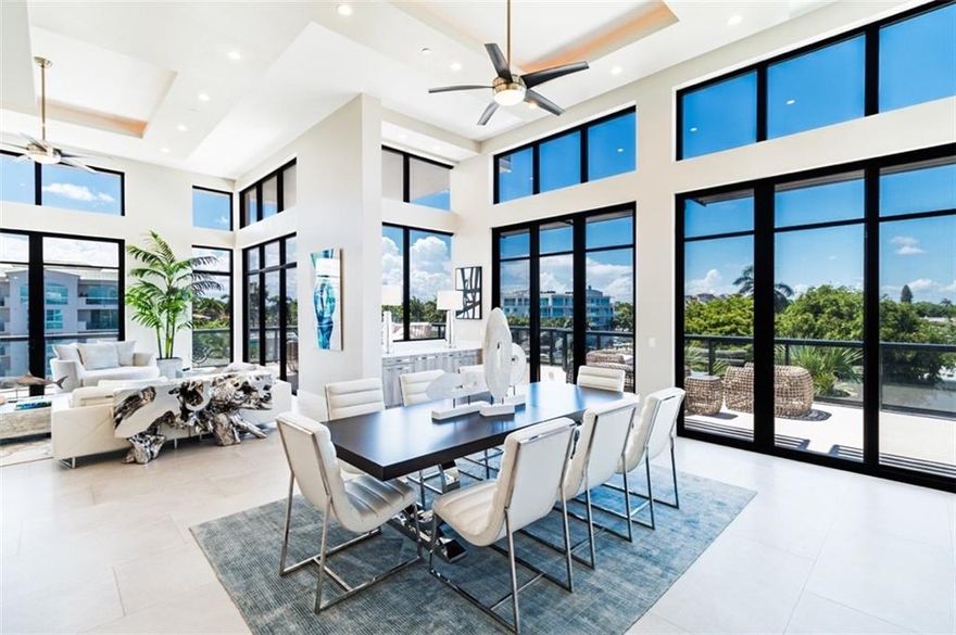 This spectacular Fully Furnished designer Penthouse is available for a short term rental it offers 3BD, 3.5BA, plus den, soaring 15' ceilings, floor to ceiling windows, Bosch appliances, Italian cabinetry, designer finishes, summer kitchen, private elevator, flow-thru design, motorized window treatments,deeded dock for a 52' boat and 2 garage parking spaces.  There is over 2,000 sq. ft. of terrace. Located in prestigious Las Olas Isles near the beach, waterways, shopping, and entertainment.