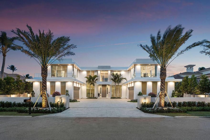 Experience the ultimate in luxury waterfront living in a brand new Signature Estate by SRD Building Corp. Located on a premier Intracoastal lot in Boca Raton's prestigious Royal Palm Yacht & Country Club, this exceptional 6-bed, 7-full/2-half bath estate boasts over 8,900 sq ft of living space, a 4-car plus golf cart garage, and 104' of waterfrontage with private dock. Enjoy full-house automation with Crestron smart-home system, state-of-the-art security system, and exquisite craftsmanship throughout. Take advantage of this excellent opportunity to own an Intracoastal paradise. This SRD Signature Estate is offered turn-key and fully furnished by the award-winning P&H Interiors design group. Buyer pays documentary stamp taxes on the deed and title insurance.