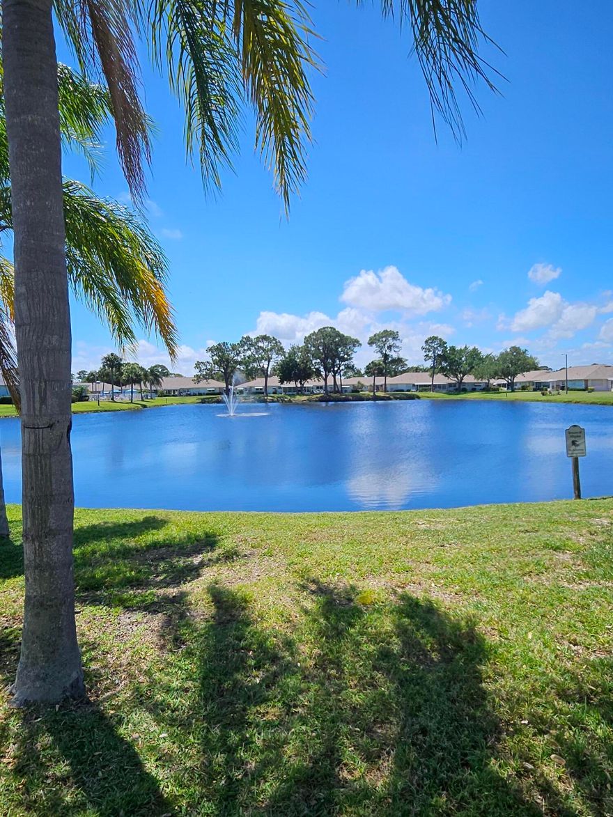 Discover the potential in this 1-bedroom, 1-bath villa located in the desirable High Point community in Fort Pierce. This 24-hour manned gated community offers peace of mind and a convenient lifestyle, making this unit a great option for someone looking to downsize, enjoy low-maintenance living, or own an affordable Florida getaway. Inside, you will find generous storage space, a Florida room for added living area, and a covered patio perfect for enjoying the Florida weather. The shared laundry room is conveniently located in the building just one door over from the unit. While the home could use some updating, it offers great value and an opportunity to make it your own. New roofs were added in 2023-2024. Additional features include a drop-down awning shutter for added protection and shade, as well as an A/C unit installed in 2018. Conveniently located close to the beaches, downtown Fort Pierce, and the marina, you will enjoy easy access to shopping, dining, the farmers market, and a host of other local activities. Please note: new owners must have a credit score of 700 or higher, and rentals are not permitted during the first 2 years of ownership. All information is deemed reliable but should be independently verified by buyer and buyer's agent.