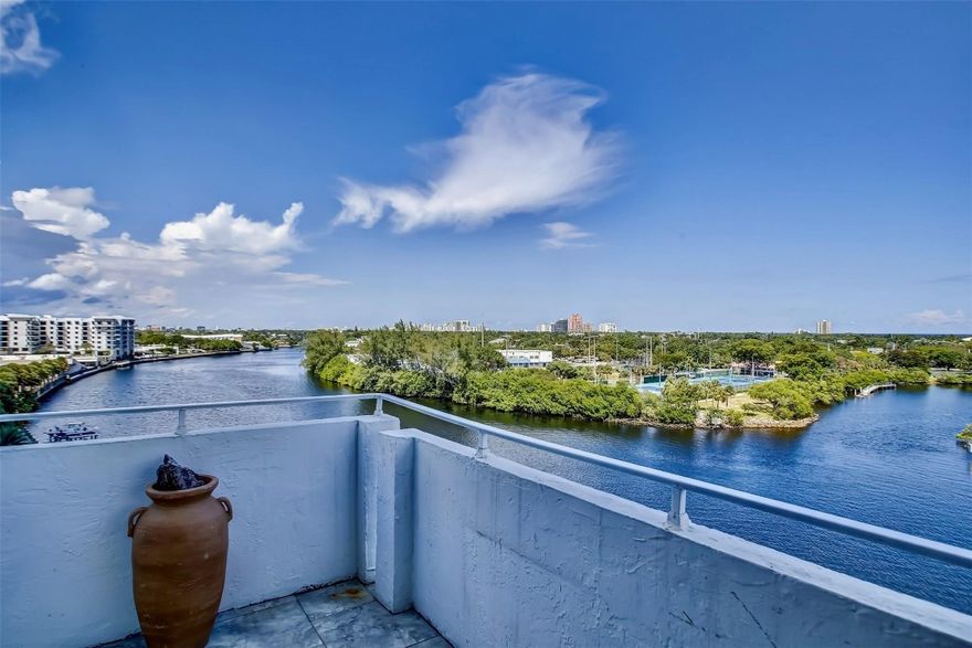 PRIME LOCATION IN THE HEART OF FORT LAUDERDALE! HUGE WATERFRONT NORTH-EAST CORNER-UNIT RARELY AVAILABLE WITH 1920 SQ FT PLUS 2 BALCONIES. OUTSTANDING WATER VIEWS FROM EVERY ROOM - FULLY FURNISHED - JUST MOVE IN. OPEN KITCHEN WITH GRANITE & PANELED APPLIANCES, WASHER/DRYER,  NEW BATHS, HARDWOOD FLOORS, IMPACT WINDOWS & DOORS WITH SHUTTERS, PLENTY OF CLOSET SPACE, TWO DEEDED PARKING SPACES. CLOSE TO THE GALLERIA MALL, DOWNTOWN/LAS OLAS AND UNDER A MILE FROM AMAZING FT LAUD. BEACH. RELAX OR GRILL AND DINE BY THE POOL ON THE MIDDLE RIVER IN THIS LITTLE OASIS. PLENTY OF GUEST PARKING. MAINT. INCLUDES FIBER OPTIC WI-FI AND CABLE. EPT OFFERS GREAT AMENITIES: HEATED POOL, GYM, CARD ROOM, LIBRARY, COMMUNITY ROOMS, SAUNA, SUN DECK, CAR WASH, PRIVATE DOCKAGE WHEN AVAILABLE AND 24X7 SECURITY GUARD.