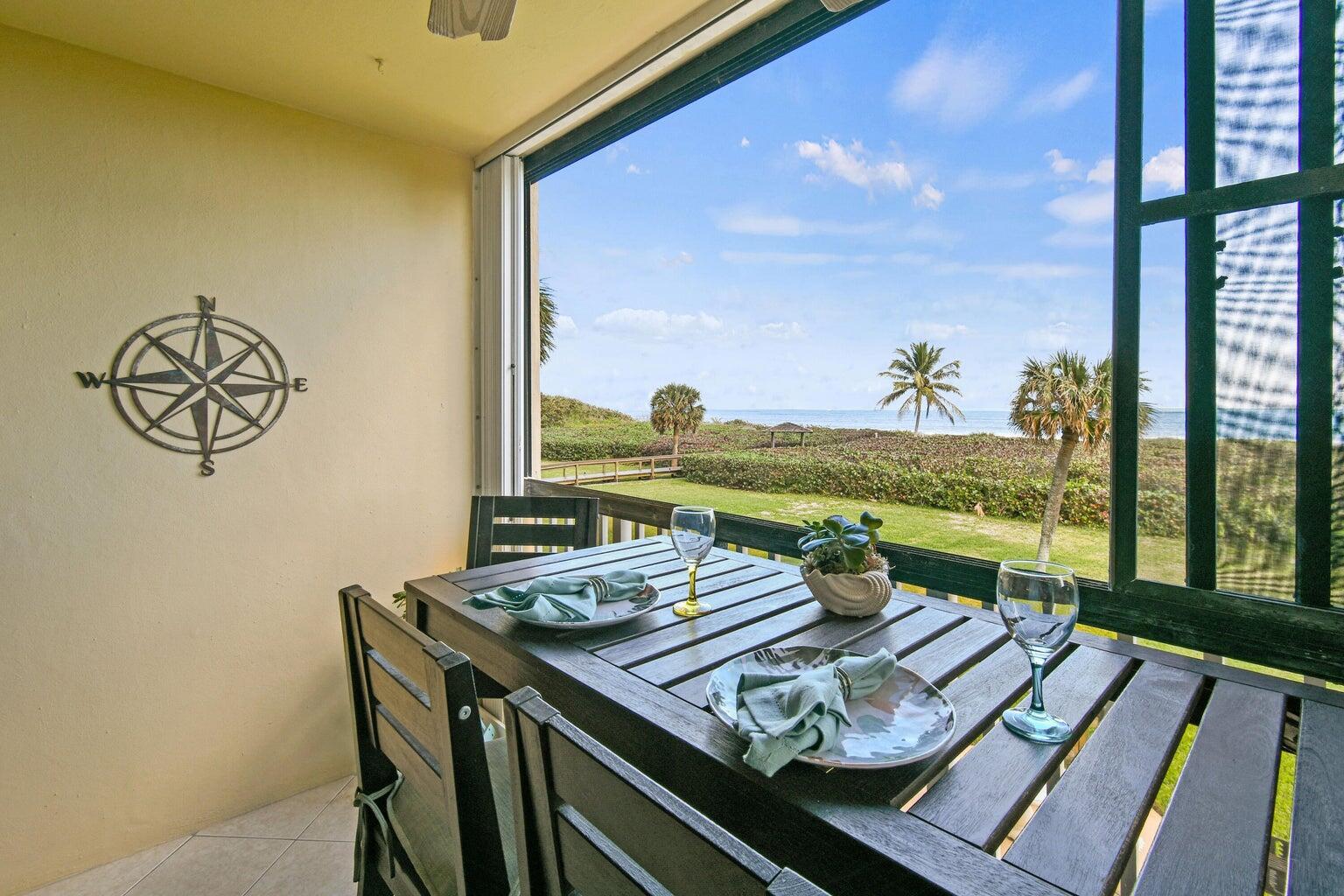 Beautifully furnished condo with breathtaking ocean views, available mid-September for seasonal or annual rental. Enjoy waking up to the sound of waves and relaxing on your private balcony overlooking the shoreline. Recently updated with a brand-new A/C unit, this home is move-in ready for immediate comfort. The community offers outstanding amenities including pickleball, shuffleboard, tennis courts, fishing, a kayak launch, and scenic walking trails just across the street. Experience the perfect balance of relaxation and recreation with this oceanfront lifestyle.