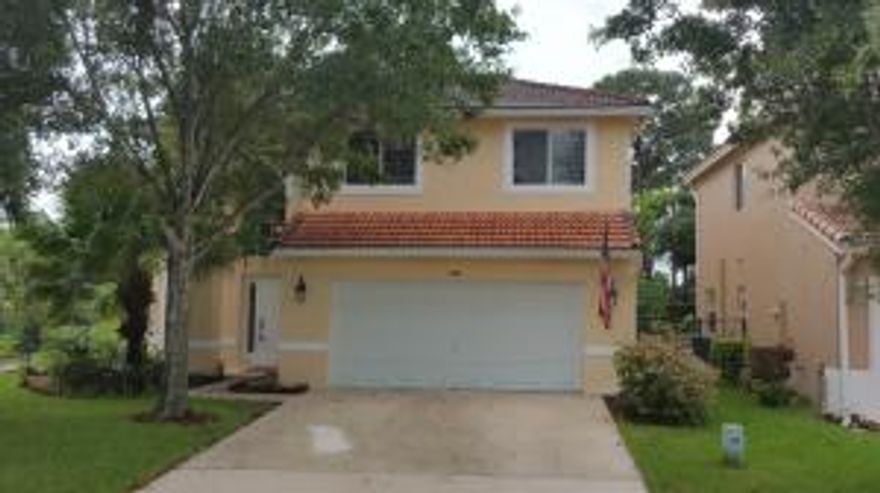 Spacious 4 bedroom home with beautiful in ground pool heated by solar panels, hot tub and pavered patio surround for those who love to entertain.  Large kitchen with island, built-in work desk, great pantry and a breakfast area overlooking the beautiful backyard.  Breakfast area has french doors leading to the rear yard, pool and hot tub with a huge pergola.   This spacious home offers lots of natural light and is a true family home with living room and family room and a formal dining area.  Half bath on first floor and a huge laundry room with great storage closet.   Tiled downstairs, and the second floor has beautiful wood floors. Master bedroom has an extremely large walk-in closet, and the master bath features dual sinks, separate shower and whirlpool tub. Plenty of storage in this