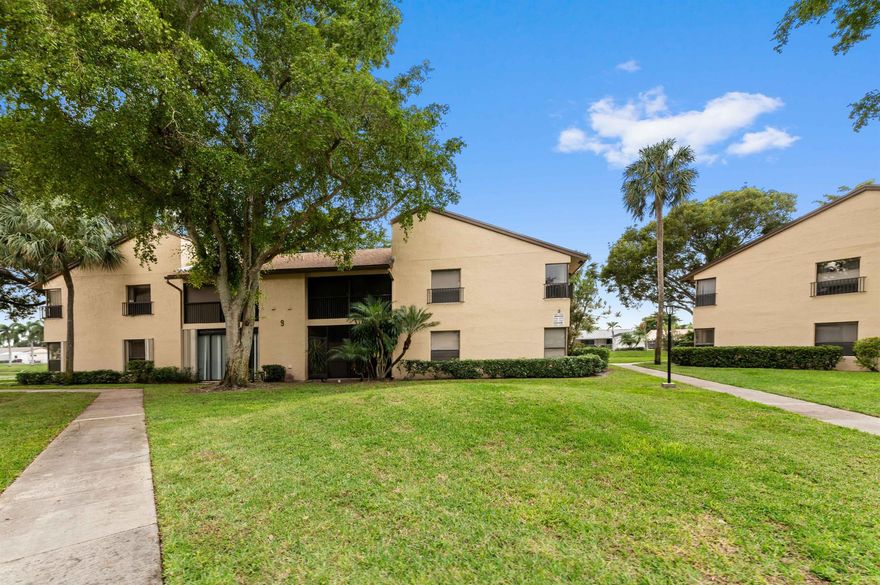 Lease this year in Karanda Village III Condo! This charming waterfront unit offers peaceful canal views and comfortable living with 2 bedrooms, 2 bathrooms, and 982 sq ft of well-designed space. Enjoy added protection with accordion shutters throughout.The home features a functional kitchen with stainless steel appliances, ample cabinet storage, and generous counter space. Flooring includes a mix of tile and laminate, providing easy maintenance and a clean, modern feel.Relax outdoors with both a covered and open patio, perfect for enjoying the tranquil canal view year-round. A great opportunity to lease a well-maintained waterfront condo in a desirable community!