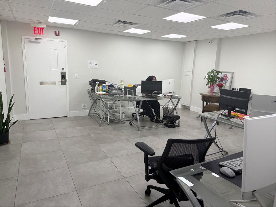 This 952-square-foot office space is situated on the first floor of a mixed-use commercial and residential building, perfectly positioned along a vibrant, beachside boulevard. Its prime location offers both convenience and a professional atmosphere.

The office features four completely renovated offices, hurricane impact doors and windows, cable and internet included in HOA, one covered parking spaces, as well as abundant guest parking. This 18 story, 199 unit building is steps away from the Atlantic ocean.