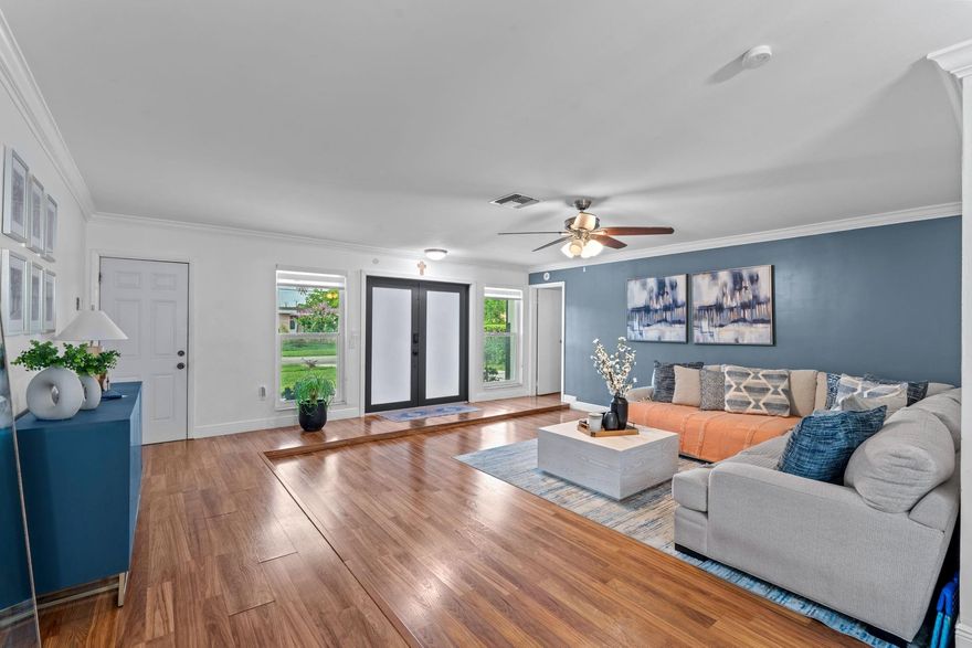 This beautifully maintained 3-bedroom, 2 bathroom & DEN Single-Family home offers the perfect blend of comfort, style, and functionality. This property features; BRAND NEW IMPACT WINDOWS & FRONT DOOR 2024, NEWER ROOF, Freshly Painted Exterior, Fence 2022, A/C 2022, SAMSUNG WASHER & DRYER 2021, Completely Updated GUEST Bathroom 2024, Brand new SAMSUNG Refrigerator, & the best part NO HOA. Just a few minutes from Sawgrass Mills, Restaurants, schools, and all major highways. Other feathers: 1-car GARAGE with a laundry area, large backyard, and so much more! Schedule a tour today!