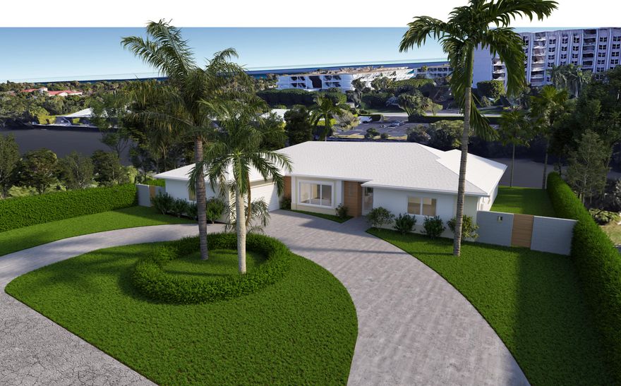 Least expensive direct waterfront listing in Palm Beach. Pre-renovation. Will be beautifully restored by October 2021. The house will boast four bedrooms, five and a half bathrooms, eat-in-kitchen with top of the line appliances; hardwood floors; hurricane impact doors and windows, and a lovely terrace with summer kitchen and pool to enjoy beautiful views of the Intracoastal Waterway. A short distance to Ocean beaches, The Royal Poinciana Plaza, Worth Avenue shopping, the Norton Museum of Art, area restaurants, Kravis Center, and airport. No expense spared. Easy to show. Potential buyer has time to pick out finishes with the developer.