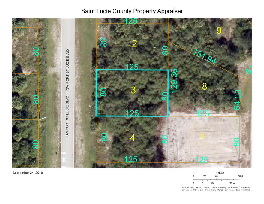 Great residential vacant lot on Port St Lucie Blvd