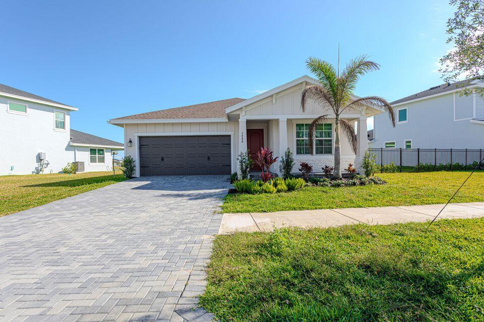 Make this new house your home, the floor plan provides comfort living with ample room for the entire family. Down the foyer is an open concept layout that includes the kitchen, dining room and Living Room, with glass sliding doors leading out to the covered lanai and patio. On the opposite side of the home are three secondary bedrooms and the owner's suite with an en-suite master bathroom. Home is being offered fully Furnished with high end pieces to elevate every room of the house.