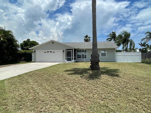 Stuart Rare Find 3BED/2BATHS/2CAR GARAGE! Recently updated and ready for new tenants. Vaulted ceilings, Eat in kitchen with brand new stainless steel appliances, quartz countertops, and beautiful backsplash. This is a NO HOA community and there is plenty of space to store a boat/RV in addition to all your toys. The backyard is fully fenced in and 100% private, perfect for pets or enjoying your backyard on a warm summer night. Schedule your showing today as this will not last.
